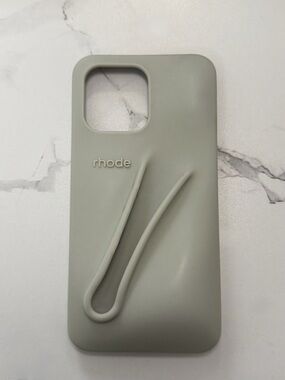 RHODE Silicone Phone Case with Integrated Loop - Light Gray